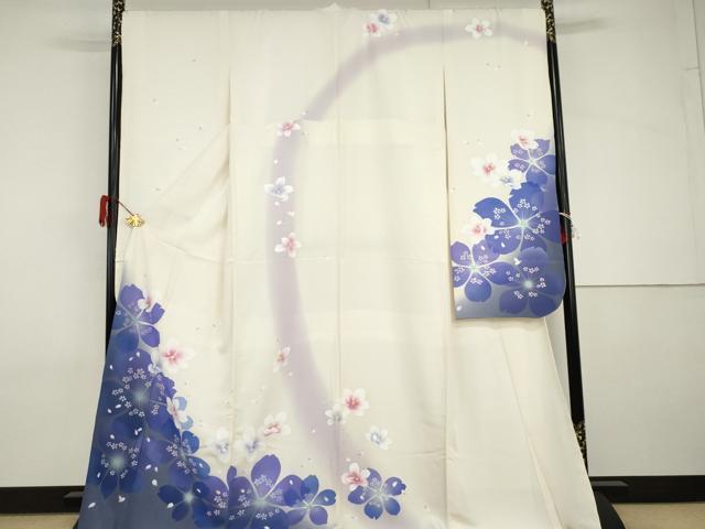平和屋着物●豪華振袖　舞桜文　暈し染め　正絹　逸品　AABH8911cs｜平和屋