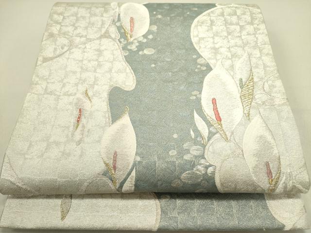 平和屋着物●六通柄袋帯　唐織　カラー　金銀糸　正絹　逸品　DABE1332op｜平和屋