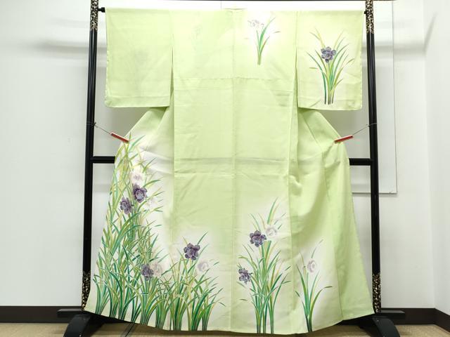 長閑やかさ屋御召しもの＊夏物 短い訪問着 絽 顕花植物文 正絹 珠玉 CABH3941th