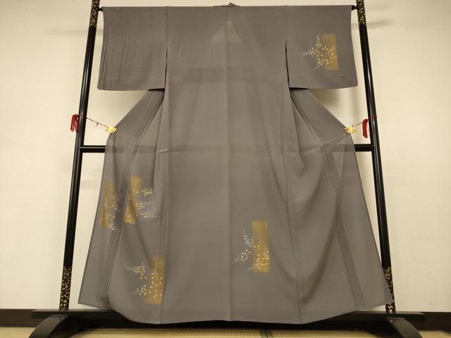 平和屋着物*夏物 訪問着 絽縮緬 色紙草花文 金彩 正絹 逸品 AABD4546jd|平和屋