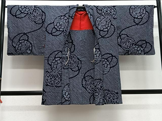 長閑やかさ屋御召しもの∞有松鳴海絞り 羽織 毬花文 綿 珠玉 未当てはめる CABG3796ua