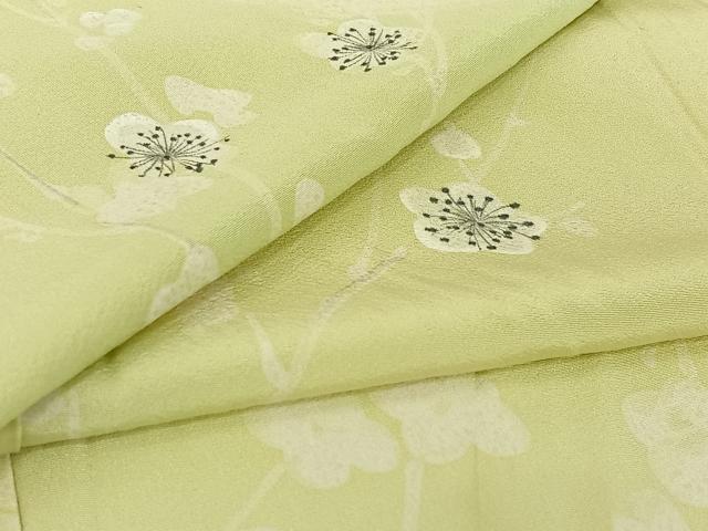 平和屋着物▽上質な小紋 単衣 手描き 枝梅文 正絹 逸品 AABI4649jh|平和屋