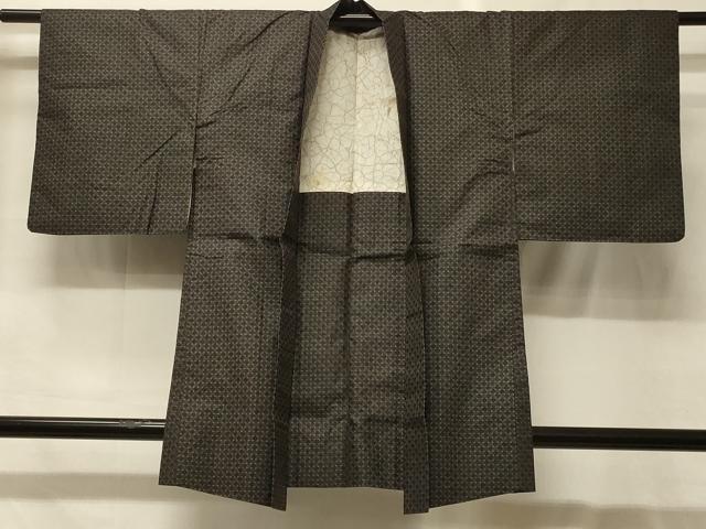 長閑やかさ屋御召しもの＃羽織 紬地 透かし彫り柄 正絹 珠玉 CABG8090インチ