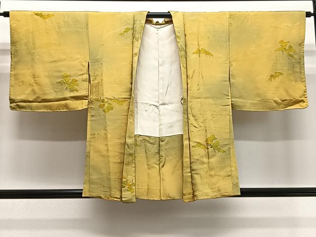 平和屋着物＃羽織　地紋起こし　籬草花文　暈し染め　正絹　逸品　CABE5059ua｜平和屋