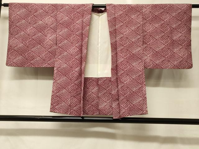 長閑やかさ屋御召しもの＃羽織 菱文 正絹 珠玉 CABG8095インチ