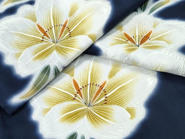平和屋着物∴夏物 浴衣 舞花文 綿 逸品 CABD2671ng