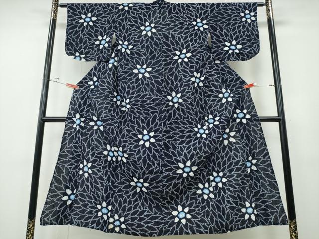 長閑やかさ屋御召しもの∴夏物 浴衣 有松鳴海絞り 舞菊文 綿 珠玉 CABH1350ng