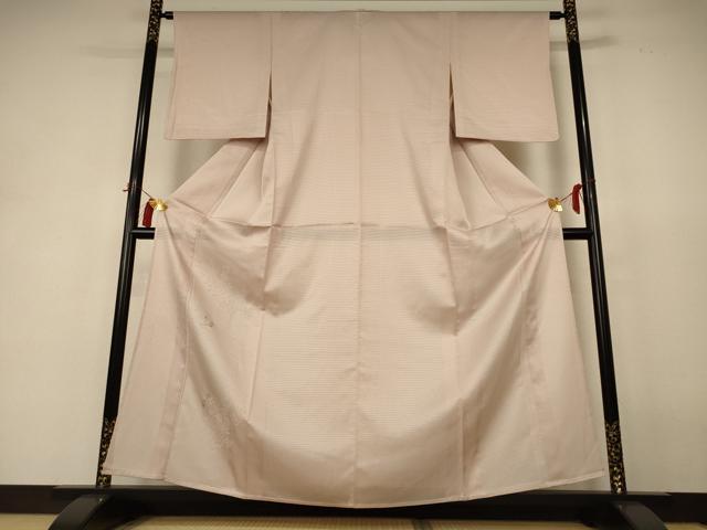 長閑やかさ屋御召しもの＊夏物 短い訪問着 絽 刺しゅう 被子植物文 勝虫 正絹 珠玉 AABH9505jd
