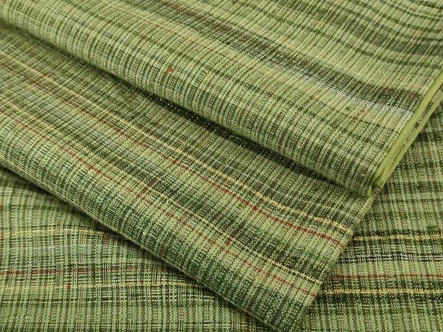 楽天市場】平和屋本店□極上 郡上紬 草木染 格子 逸品 DZAA4508kh5