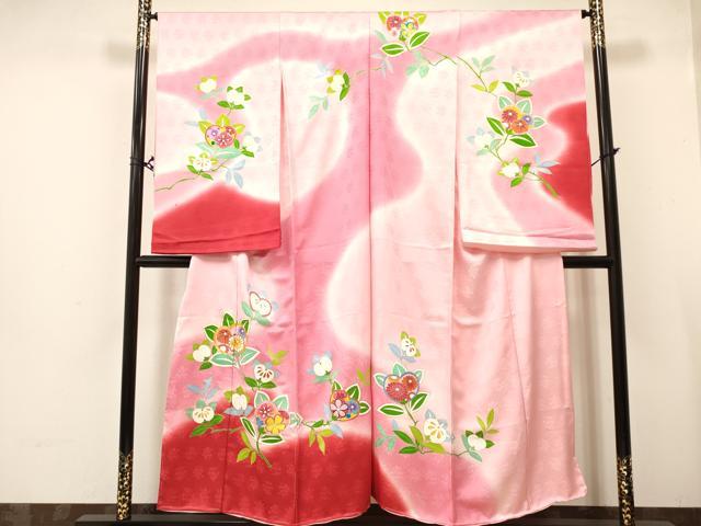 長閑やかさ屋御召しもの[]赤ちゃん うしろ帯 駒刺しゅう 橘 被子植物文 暈し染め 金彩 仮絵羽 珠玉 未当て嵌める DABA3837ma