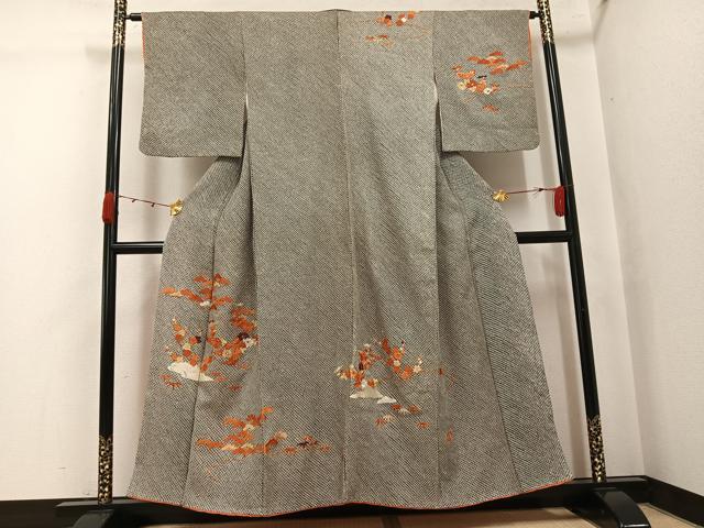 平和屋着物●訪問着 絞り 刺繍 松竹梅草花文 正絹 逸品 AABJ7242ph|平和屋