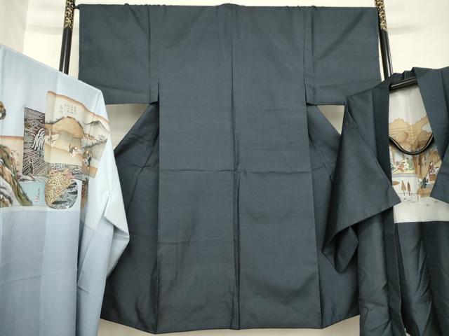 長閑やかさ屋御召しもの●成人男性 発祥地大島紬 合奏団 長襦袢(袷)書き割り 100亀甲 総端っこ 正絹 珠玉 AABH3299ck