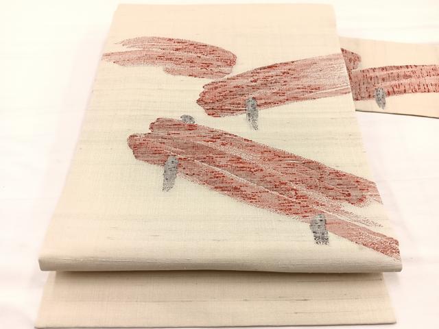 平和屋着物*夏物 九寸名古屋帯 紬地 板橋 正絹 逸品 BAAX7821hv|平和屋