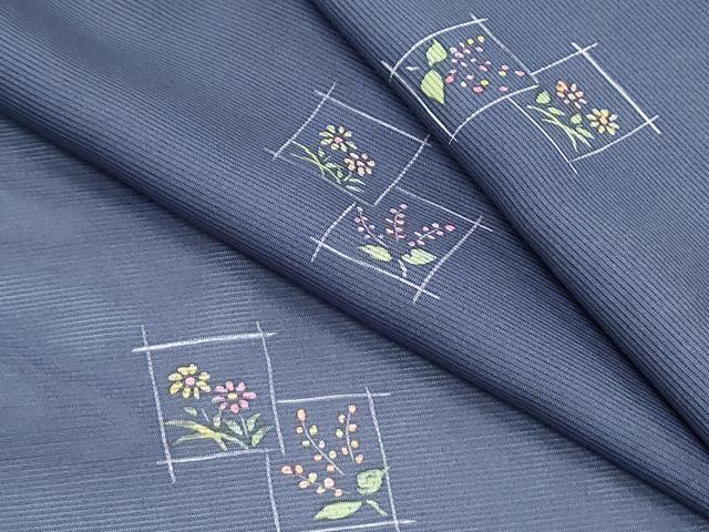 長閑やかさ屋御召しもの＊夏物 小紋 絽 色紙重ね花紋 正絹 珠玉 CABH3909th