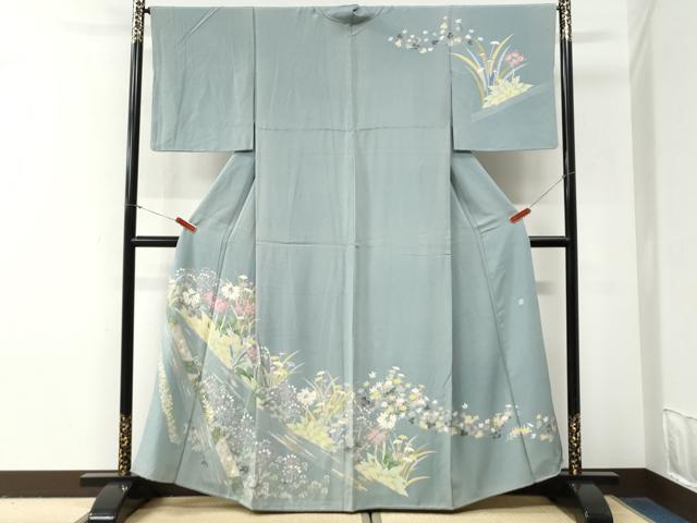 平和屋着物●本加賀友禅作家 吉田昌二 訪問着 草花文 正絹 逸品 CABG0951yc|平和屋