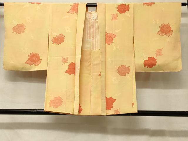 長閑やかさ屋御召しもの＃羽織 地紋起こし 舞花文 暈し染め 正絹 珠玉 CABG8098インチ