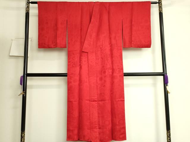 平和屋着物●アンティーク　大正ロマン　長襦袢　袷　花丸地紋　逸品　DZAB6043kh6｜平和屋