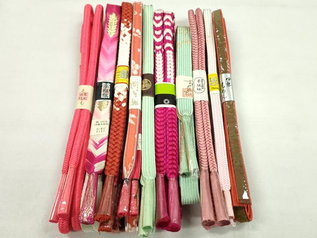 平和屋着物●和装小物 帯締め10本セット 高麗組 保多織 白鳳流 伊勢もめん 大丸扱い 逸品 未使用 CABF7328ju