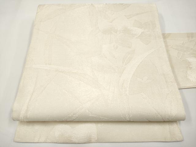 平和屋着物＊夏物 九寸名古屋帯 桔梗 銀糸 正絹 逸品 CABI8713tx｜平和屋