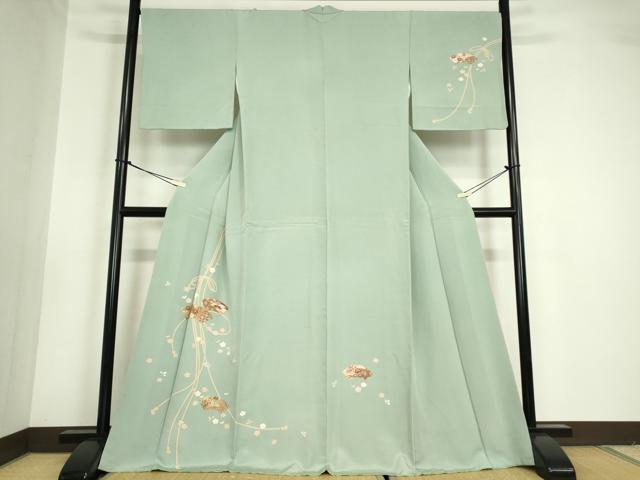 平和屋着物●訪問着　地紙花文　金彩　正絹　逸品　DABA4714az｜平和屋