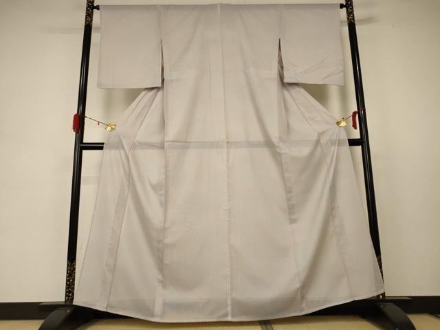 長閑やかさ屋御召しもの＊夏物 小紋 縦絽 霞文 洗える御召しもの AABD3355jd