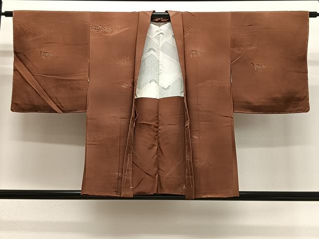 長閑やかさ屋御召しもの＃羽織 地紋起こし 枝葉文 正絹 珠玉 未当てはめる CABG3847ua