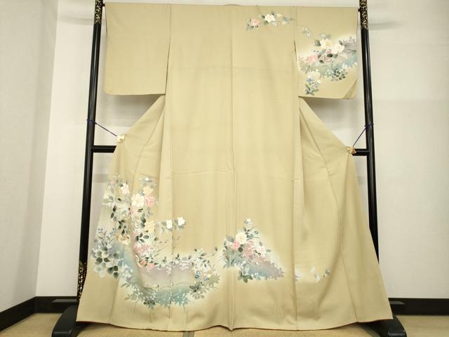 平和屋着物●訪問着 友禅 鴛鴦花文 暈し染め 金彩 正絹 逸品 AABG3670ck|平和屋