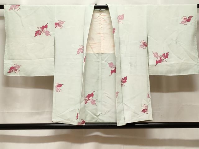 長閑やかさ屋御召しもの＃羽織 地紋起こし 水流花文 正絹 珠玉 CABF3899電子ボルト