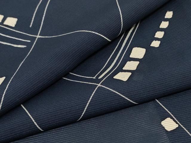 平和屋着物＊夏物 小紋 絽 幾何学文様 正絹 逸品 AABC1920jd｜平和屋