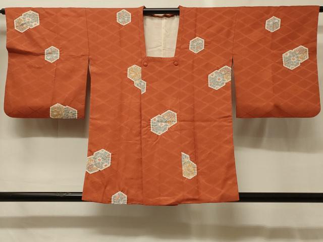 長閑やかさ屋御召しもの＃道行厚地の外套 絞り 亀甲花唐草文 正絹 珠玉 CABG8042インチ