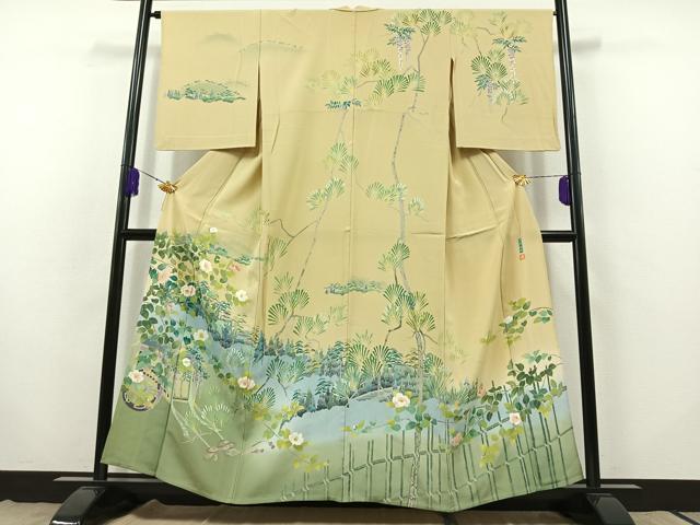 楽天市場】平和屋着物○十日町友禅作家 一梗 訪問着 枝花文 暈し染め