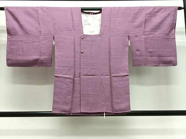 長閑やかさ屋御召しもの＃道行厚地の外套 エ霞吉祥地紋 古代紫色 正絹 珠玉 未当て嵌める CABG3806ua