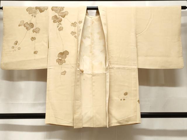 長閑やかさ屋御召しもの＃羽織 蔦の葉文 金彩 正絹 珠玉 CABF3933電子ボルト