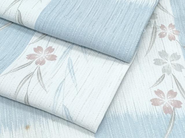 長閑やかさ屋御召しもの＊夏物 小紋 顕花植物文 正絹 珠玉 CABG8669th