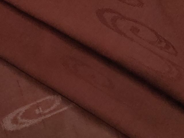 長閑やかさ屋お召しもの＊夏物 色無地 水筋紋紗 小豆色 正絹 珠玉 CABH7601ze