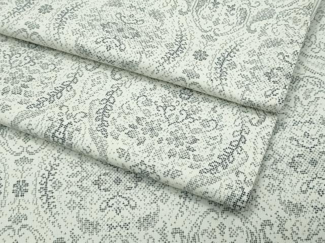 平和屋着物●極上　本場大島紬　白大島　９マルキ　更紗花文　逸品　CZAA4653s6｜平和屋