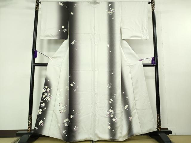 長閑やかさ屋中央局●より良い 短い訪問着 舞桜 花びら 暈し染め 銀彩 珠玉 DZAB6964kh6