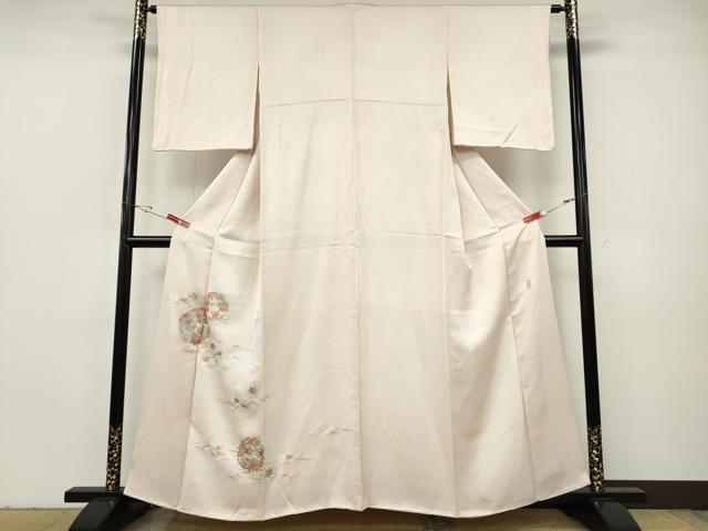 長閑やかさ屋御召しもの●金彩友禅 御前上等手並み者・細工師・和田光正 短い訪問着 こぼれ松葉花丸文 暈し染め 現ナマ彩 正絹 珠玉 CABH2735ut