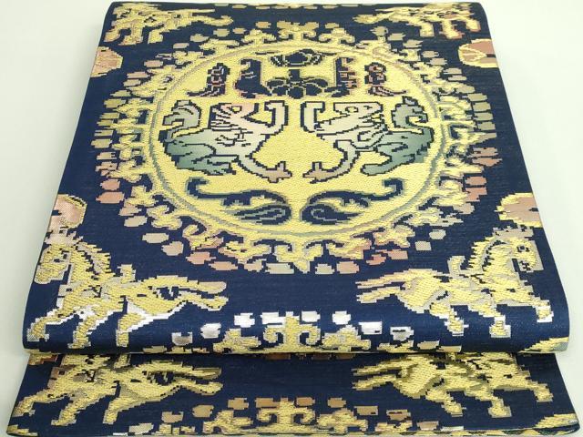 楽天市場】平和屋本店□最高級 龍村平蔵製 六通柄 本袋帯 円文白虎錦