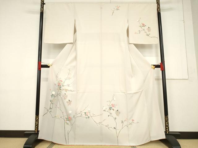 平和屋着物●訪問着　友禅　女人花文　正絹　逸品　AABF1807ck｜平和屋