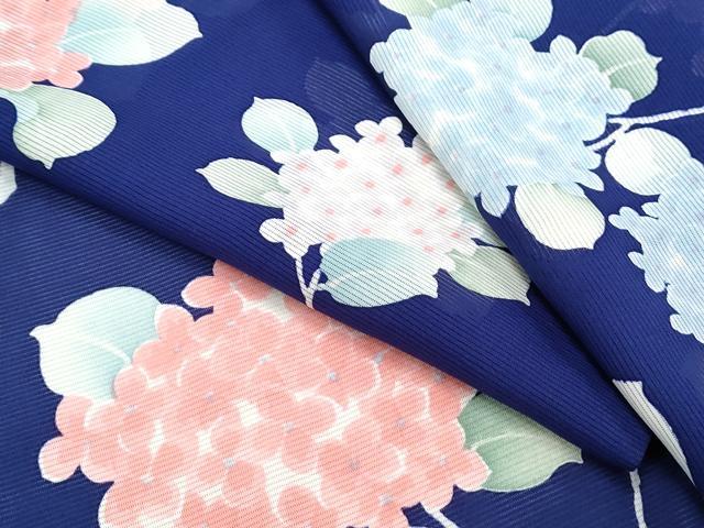 平和屋着物*夏物 小紋 絽 紫陽花 正絹 逸品 CABG8585th|平和屋