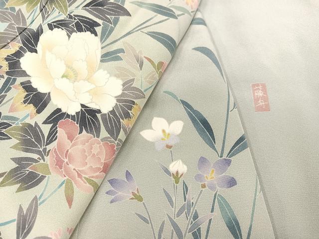 楽天市場】平和屋着物○訪問着 友禅 草花文 紫陽花 暈し染め 金彩 正絹
