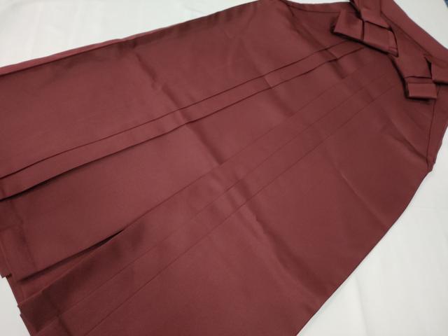 長閑やかさ屋御召しもの●成人女性 行灯袴 色無地 葡萄茶色 洗える御召しもの CABG0051yc