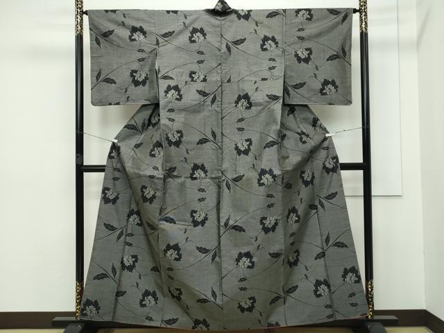 楽天市場】平和屋本店□極上 本場縞大島紬 総刺繍 伽羅沙羅紗 岡江織物