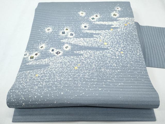 長閑やかさ屋お召しもの＊夏物 九寸名古屋帯 文筆家物 箔散らし広告 正絹 珠玉 CABG9905fb