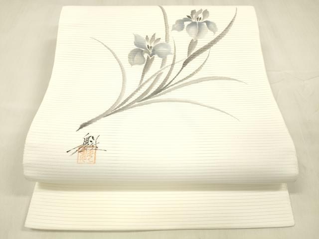 平和屋着物＊夏物 八寸名古屋帯 作家物 手描き 草花文 DABE6041cm｜平和屋