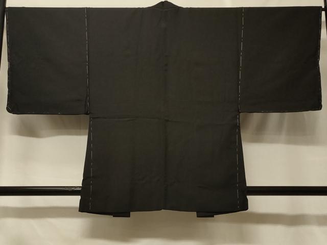 平和屋着物#男性 羽織 黒地 正絹 逸品 未使用 CABF1563in|平和屋