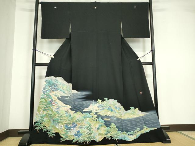 楽天市場】平和屋着物□極上 十日町友禅作家 村松竜介 黒留袖 鳳凰花文