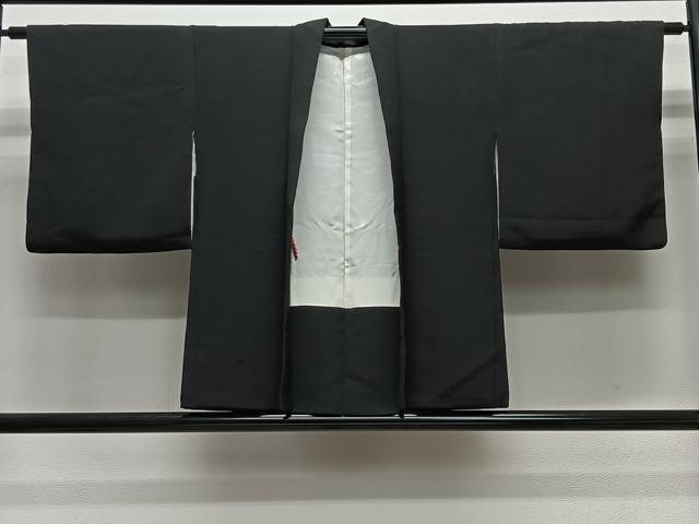 長閑やかさ屋御召しもの＃羽織 寿光織 百獣の王 黒地 金糸 正絹 珠玉 CABG3609ua
