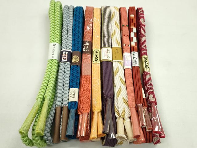 平和屋着物●和装小物 帯締め10本セット 高麗組 笹浪組 コタン織 礼装用 金銀糸 逸品 未使用 CABF7275ju